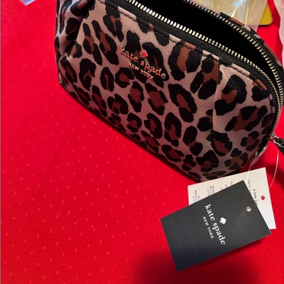 Kate Spade Leopard Print Cosmetic Bag - Picture 6 of 7